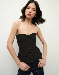 Veronica Beard Tops|The Veronicas' Favorites>Arlette Strapless Peplum Bustier in