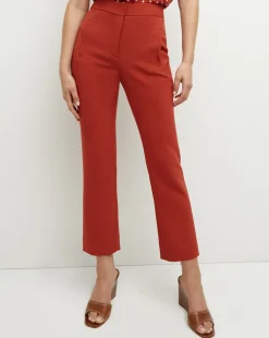 Veronica Beard Pants>Arte Pant in Brick Red