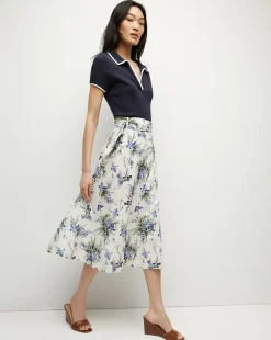 Veronica Beard Skirts & Shorts>Arwen Cotton Skirt in Off-White Multi