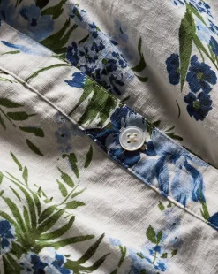 Veronica Beard Tops>Ashlynn Cotton Top in Off-White Multi