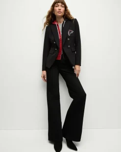 Veronica Beard Jackets & Outerwear>Atlanta Falcons Dickey Jacket in Black/Silver