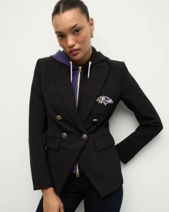 Veronica Beard Jackets & Outerwear>Baltimore Ravens Dickey Jacket in Black/Gold
