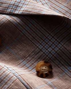 Veronica Beard Jackets & Outerwear>Beacon Linen Dickey Jacket in Khaki Multi