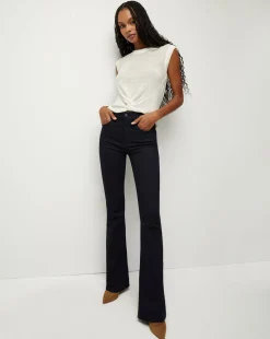 Veronica Beard Jeans|Extended Sizes>Beverly Skinny-Flare Jean Extended