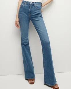 Veronica Beard Jeans>Beverly Skinny-Flare Jean in Sedona River