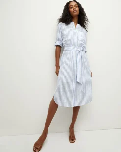Veronica Beard Dresses>Bianca Cotton Shirtdress in