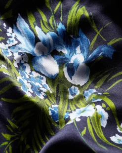 Veronica Beard Dresses>Bixie Stretch-Silk Slip Dress in Navy Multi