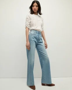 Veronica Beard Tops>Bryce Pleated Top in