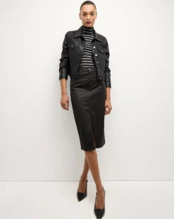 Veronica Beard Jackets & Outerwear|Matching Sets>Cara Jacket Coated in Black High Gloss