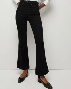 Veronica Beard Jeans|Vb Classics>Carson Black Washed Kick-Flare Jeans