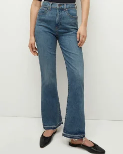 Veronica Beard Jeans>Carson Released Hem Kick-Flare Jean in