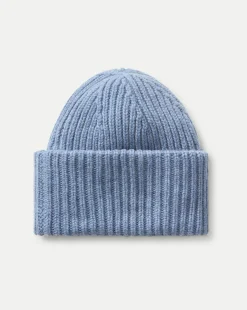 Veronica Beard Accessories|The Gift Guide>Cashmere Foldover Beanie in Smoke Blue