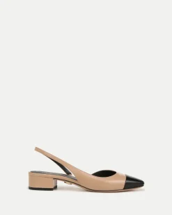 Veronica Beard Flats & Loafers|Vb Classics>Cecile Leather Cap-Toe Slingback in