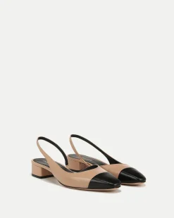 Veronica Beard Flats & Loafers|Vb Classics>Cecile Leather Cap-Toe Slingback in