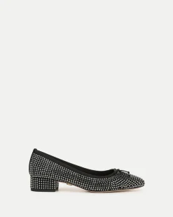 Veronica Beard Flats & Loafers|Pumps>Cecile Rhinestone Ballet Pump in Black Rhinestone