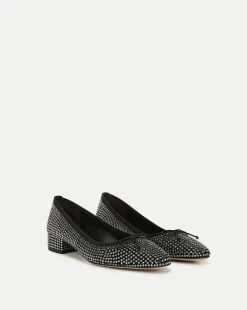 Veronica Beard Flats & Loafers|Pumps>Cecile Rhinestone Ballet Pump in Black Rhinestone