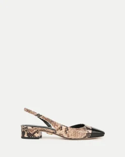 Veronica Beard Flats & Loafers>Cecile Snakeskin-Embossed Slingback in