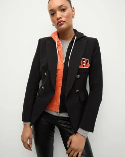 Veronica Beard Jackets & Outerwear>Cincinnati Bengals Dickey Jacket in Black/Gold