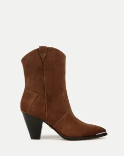 Veronica Beard Boots & Booties>Cody Suede Western Bootie in