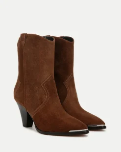 Veronica Beard Boots & Booties>Cody Suede Western Bootie in