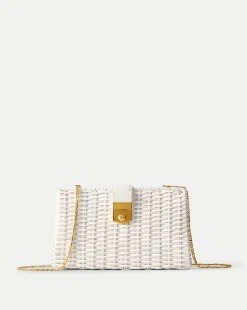 Veronica Beard Crossbody Bags>Crest Lock Basket Clutch in
