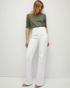 Veronica Beard Jeans|Vb Classics>Crosbie Patch Pockets Slim Wide-Leg Jean in