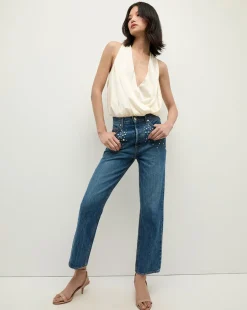 Veronica Beard Jeans|The Veronicas' Favorites>Daniela Straight Leg Jean in x Poppy Delevingne