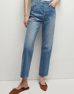 Veronica Beard Jeans>Daniela Straight-Leg Jean in Lakeshore Blush