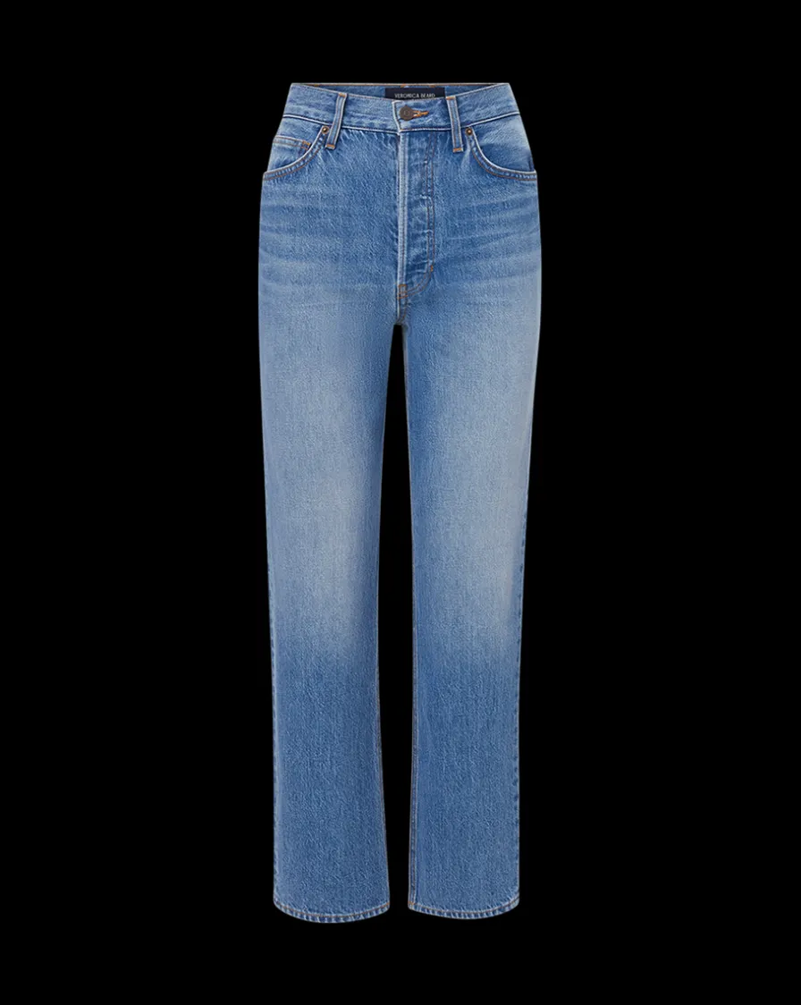 Veronica Beard Jeans>Daniela Straight-Leg Jean in Lakeshore Blush