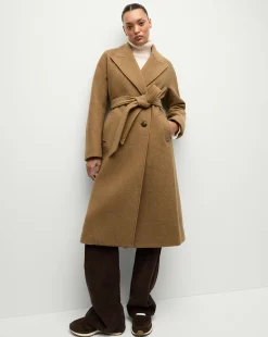 Veronica Beard Jackets & Outerwear|The Veronicas' Favorites>Della Wool Dickey Coat in Dark Camel