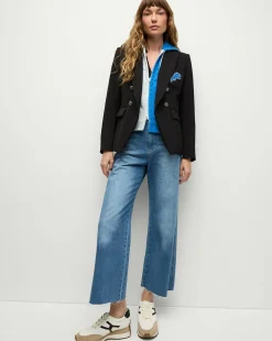 Veronica Beard Jackets & Outerwear>Detroit Lions Dickey Jacket in Black/Silver