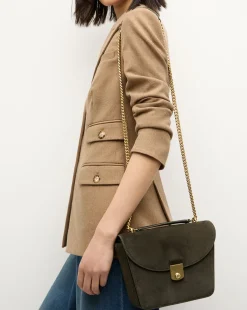Veronica Beard Shoulder Bags|The Gift Guide>Double Link Suede Flap Bag in