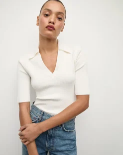 Veronica Beard Tops|Sweaters>Emily Polo Shirt in