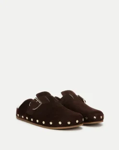 Veronica Beard Flats & Loafers|The Veronicas' Favorites>Fern Shearling Clog in Brown Suede