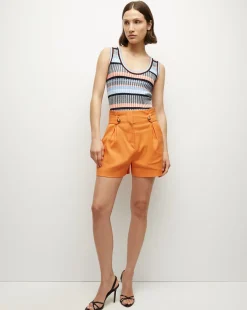 Veronica Beard Skirts & Shorts>Franzi Stretch-Linen Short in