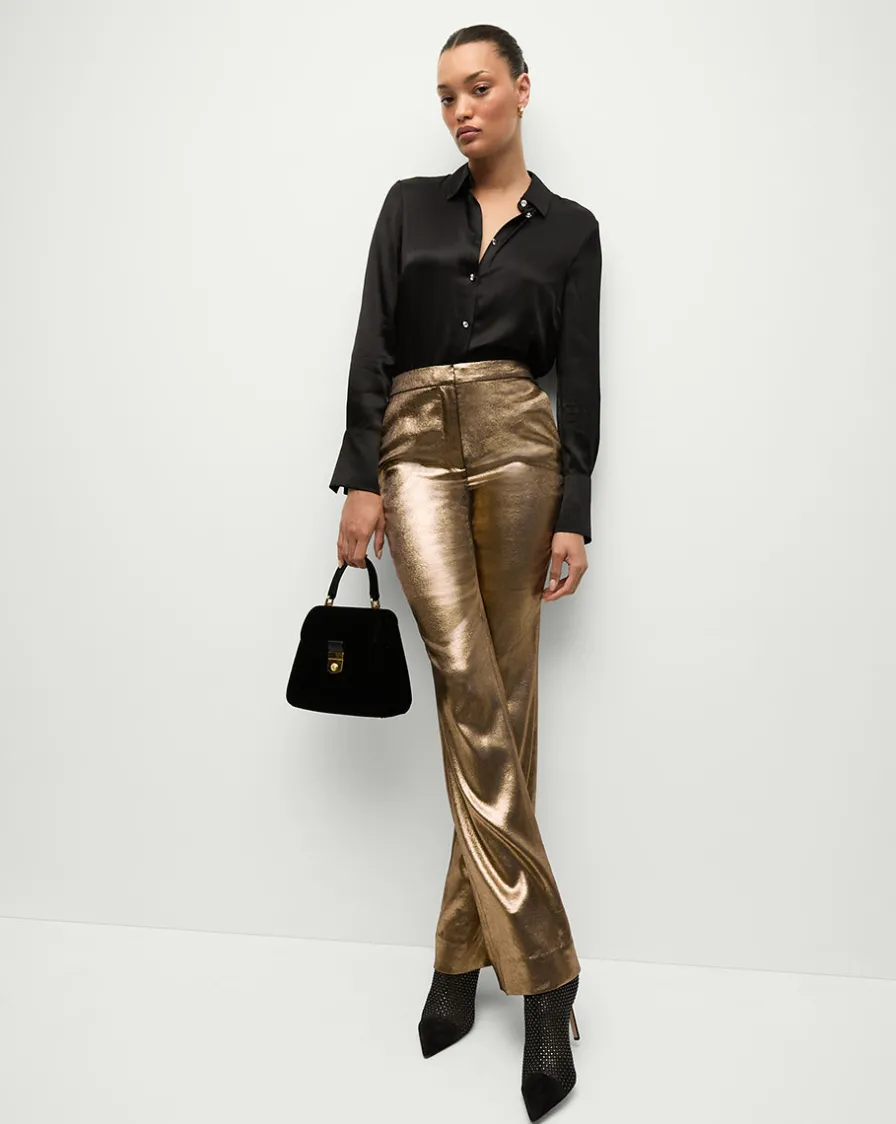 Veronica Beard Pants|Matching Sets>Gracie Pant in Vintage Gold x Poppy Delevingne