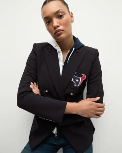 Veronica Beard Jackets & Outerwear>Houston Texans Dickey Jacket in Navy/Silver