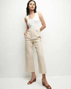 Veronica Beard Pants>Hunter Seersucker Pant in