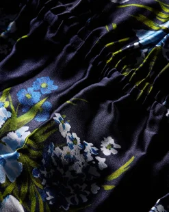 Veronica Beard Dresses>Jackson Stretch-Silk Dress in Navy Multi