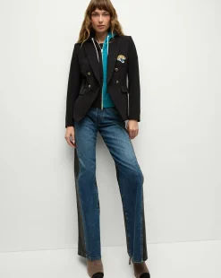 Veronica Beard Jackets & Outerwear>Jacksonville Jaguars Dickey Jacket in Black/Gold