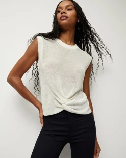 Veronica Beard Tops|Sweaters>Kellen Twist-Front Sweater