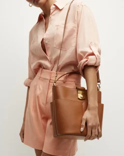 Veronica Beard Shoulder Bags|Vb Classics>Large Crest Lock Bucket Bag in