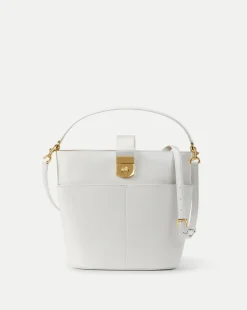 Veronica Beard Shoulder Bags>Large Crest Lock Bucket Bag in