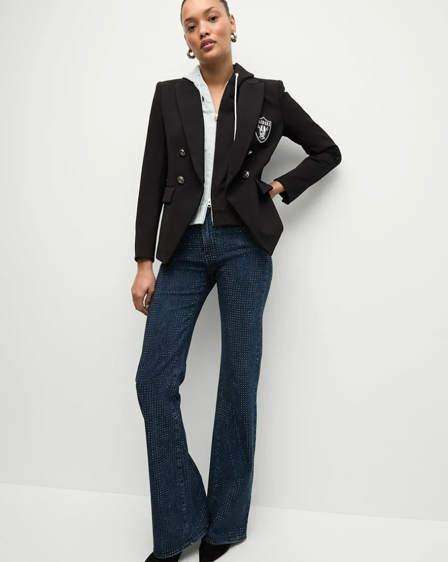 Veronica Beard Jackets & Outerwear>Las Vegas Raiders Dickey Jacket in Black/Silver