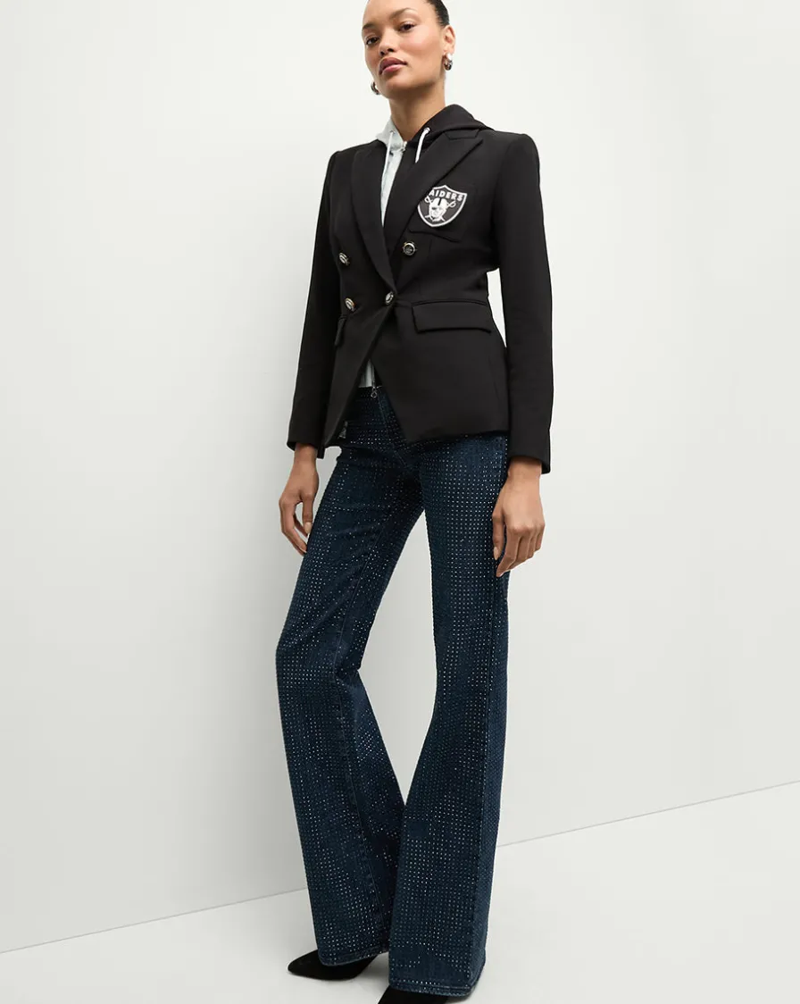 Veronica Beard Jackets & Outerwear>Las Vegas Raiders Dickey Jacket in Black/Silver