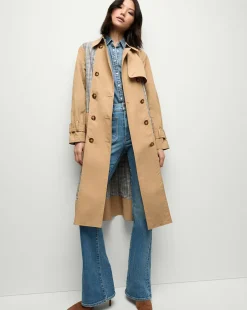 Veronica Beard Jackets & Outerwear>Liam Patchwork Trench Coat in