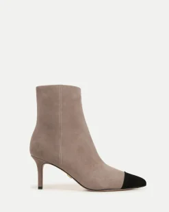 Veronica Beard Boots & Booties|The Veronicas' Favorites>Lisa Cap-Toe Heeled Boots in Taupe & Black