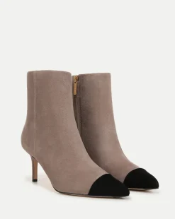 Veronica Beard Boots & Booties|The Veronicas' Favorites>Lisa Cap-Toe Heeled Boots in Taupe & Black
