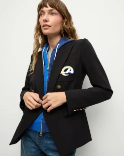 Veronica Beard Jackets & Outerwear|The Gift Guide>Los Angeles Rams Dickey Jacket in Black/Gold