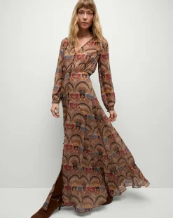 Veronica Beard Dresses|Party Dressing>Makenzie Dress in Dark Chocolate